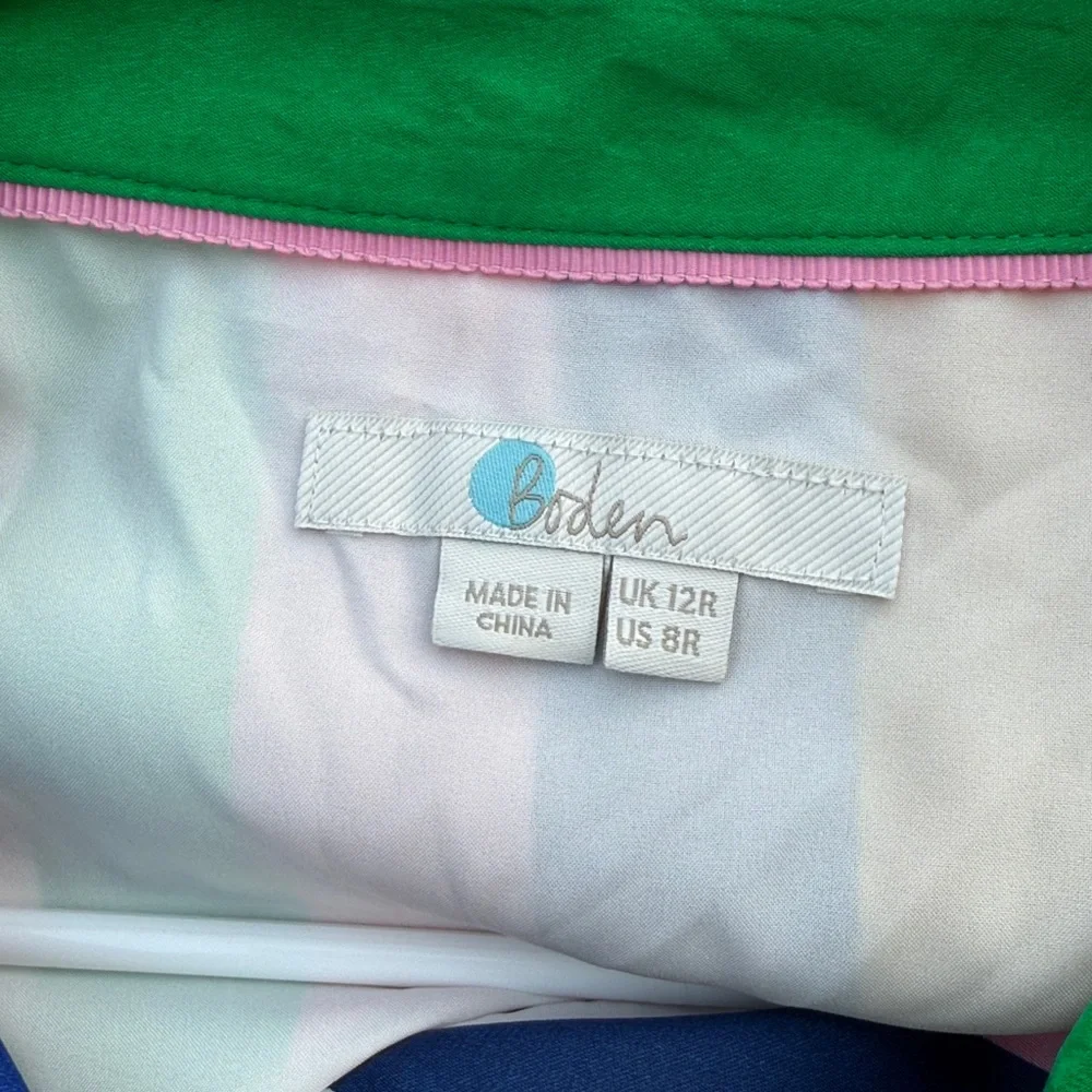 Boden | Mila Midi Colorblock Stripe Dress Necktie size 8 - Picture 7 of 9